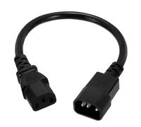 sourcing map 1ft 18 AWG Black 18/3 Universal Power Cord C14 to C13 10A 250V 3-Prong Extension PDU Power Cables for PC,Computer,Printers,TV,AC Adapter,Laptop,Monitor
