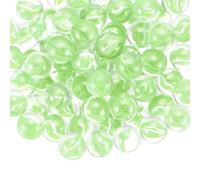 sourcing map 1LB Glass Marbles for Vases, 0.63 Inch Round Vase Fillers Inner Arc Clear Beads Bulk for Home Decoration, Flower Craft Decorative Stones (Green)