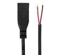 sourcing map 1M/3.3Ft Type C Female Plug Bare Wire Pigtail Cable, 22AWG 12V 3A USB C Plug to 2 Pin Bare Wire Open End Connector Plug for DIY Mouse Keyboard Fan Equipment Replace Repair 2 Pcs