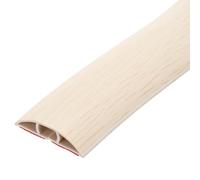 sourcing map 1m Floor Cord Cover, Self Adhesive Cord Hider 50mm for Cable Management Cable Protector, White Wood