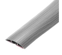 sourcing map 1m Floor Cord Cover, Self Adhesive Cord Hider 50mm for Cable Management Cable Protector, Grey Wood