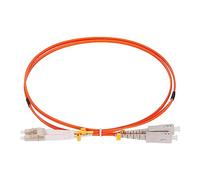 Sourcing Map 1m Orange Fiber Patch Cable LC-SC OM1 LSZH Multimode Duplex for Network Switch, Router, Server