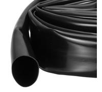 sourcing map 1m PVC Cable Sleeve Tubing, 20mm PVC Tube Black Cord Organizer Wire Shielding Sheathing Wrap