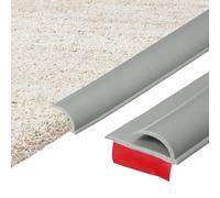 sourcing map 1m x 35mm x 10mm Carpet to Tile Transition Strip, Self-Adhesive Carpet Edge Strip, PVC Gap Cover, Laminate Edge Trim for Uneven Surfaces, Gray