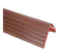 sourcing map 1Meter Stair Nosing, Vinyl Non-Slip Self-Adhesive Staircase Step Edge Protector Waterproof Stair Treads Trim for Outdoor Indoor Floors, (5cm x 5cm,Coffee)
