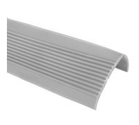 sourcing map 1Meter Stair Nosing, Vinyl Non-Slip Self-Adhesive Staircase Step Edge Protector Waterproof Stair Treads Trim for Outdoor Indoor Floors, (5cm x 2.5cm,Gray)