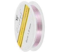 sourcing map 1mm/18 Gauge Copper Wire for Jewelry Making, 1 Roll Craft Tarnish Resistant Beading Wire for Jewelry Making Supplies DIY (Rose Gold)