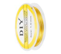 sourcing map 1mm/18 Gauge Copper Wire for Jewelry Making, 1 Roll Craft Tarnish Resistant Beading Wire for Jewelry Making Supplies DIY (Dark Gold)-1.5m