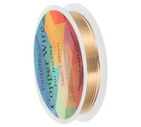 sourcing map 1mm/18 Gauge Copper Wire for Jewelry Making, 1 Roll Craft Tarnish Resistant Beading Wire for Jewelry Making Supplies DIY (Bright Gold)