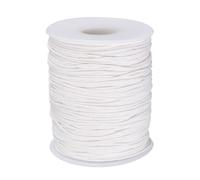 sourcing map 1mm Leather Sewing Waxed Thread, 100 Yards / 91m, Cotton Waxed Cord Linen Thread String for Leather Crafts, Bookbinding, Shoe Repairing, Beige