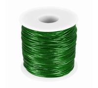 sourcing map 1mm Metallic Elastic Cords, Tinsel Elastic Stretch String Cord Thread Braiding Rope for Craft Making Gift Wrapping Ornaments, Green, 50m Total