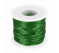 sourcing map 1mm Metallic Elastic Cords, Tinsel Elastic Stretch String Cord Thread Braiding Rope for Craft Making Gift Wrapping Ornaments, Green, 25m Total