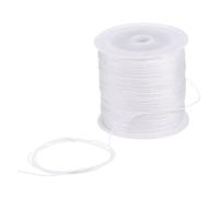 sourcing map 1mm Nylon String Cord 109 Yards Nylon Satin String Bracelet String Chinese Knotting Cord Beading Thread for Jewelry Making Braided Necklaces Macrame Trim Craft White