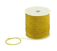 sourcing map 1mm Nylon String Cord 305 Yards Nylon Satin String Bracelet String Chinese Knotting Cord Beading Thread for Jewelry Making Braided Necklaces Macrame Trim Craft Ochre
