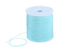 sourcing map 1mm Nylon String Cord 305 Yards Nylon Satin String Bracelet String Chinese Knotting Cord Beading Thread for Jewelry Making Braided Necklaces Macrame Trim Craft Sky Blue