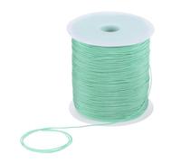 sourcing map 1mm Nylon String Cord 305 Yards Nylon Satin String Bracelet String Chinese Knotting Cord Beading Thread for Jewelry Making Braided Necklaces Macrame Trim Craft Peacock Blue