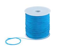 sourcing map 1mm Nylon String Cord 305 Yards Nylon Satin String Bracelet String Chinese Knotting Cord Beading Thread for Jewelry Making Braided Necklaces Macrame Trim Craft Lake Blue