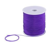 sourcing map 1mm Nylon String Cord 305 Yards Nylon Satin String Bracelet String Chinese Knotting Cord Beading Thread for Jewelry Making Braided Necklaces Macrame Trim Craft Purple
