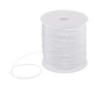 sourcing map 1mm Nylon String Cord 305 Yards Nylon Satin String Bracelet String Chinese Knotting Cord Beading Thread for Jewelry Making Braided Necklaces Macrame Trim Craft White