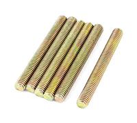 sourcing map 1mm Pitch M6 x 55mm Male Threaded Rod Bar Bronze Tone 6 Pcs