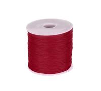 sourcing map 1mm Polypropylene Rope Braided Ropes, 100m Nylon Rope Hollow Utility Cord for Clothesline, Camping, Hiking, Outdoor, Wine Red