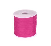 sourcing map 1mm Polypropylene Rope Braided Ropes, 100m Nylon Rope Hollow Utility Cord for Clothesline, Camping, Hiking, Outdoor, Rose Red