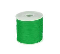 sourcing map 1mm Polypropylene Rope Braided Ropes, 100m Nylon Rope Hollow Utility Cord for Clothesline, Camping, Hiking, Outdoor, Green