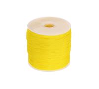 sourcing map 1mm Polypropylene Rope Braided Ropes, 100m Nylon Rope Hollow Utility Cord for Clothesline, Camping, Hiking, Outdoor, Yellow