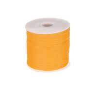 sourcing map 1mm Polypropylene Rope Braided Ropes, 100m Nylon Rope Hollow Utility Cord for Clothesline, Camping, Hiking, Outdoor, Dark Yellow