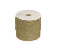 sourcing map 1mm Polypropylene Rope Braided Ropes, 100m Nylon Rope Hollow Utility Cord for Clothesline, Camping, Hiking, Outdoor, Light Brown