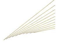 sourcing map 1mm x 400mm Brass Round Rod, Metal Solid Shaft Rods Lathe Bar Stock for DIY Crafts Model Car Helicopter Airplane 10pcs