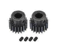 sourcing map 1Mod 19T Pinion Gear 8mm Bore Hardened Steel Motor Rack Spur Gear with Step for RC Car Truck Buggy Gear Drive, 2 Set
