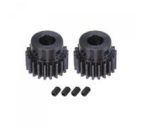 sourcing map 1Mod 21T Pinion Gear 8mm Bore Hardened Steel Motor Rack Spur Gear with Step for RC Car Truck Buggy Gear Drive, 2 Set