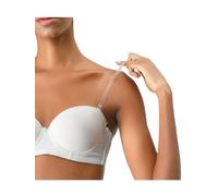 sourcing map 1Pair Non-Slip Clear Bra Straps Replacement Invisible Transparent Bra Shoulder Straps Clear-Clear Buckle Width: 1.0cm/ 3/8"