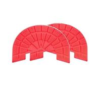 sourcing map 1pair Shoe Sole Protector for Sneakers Size 8-8.5 Self-Adhesive Non Slip Pad Heel Plates Repair for Men and Women, Red