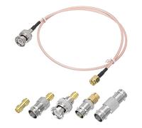 sourcing map 1Pcs 1.6FT/50cm RG316 Coaxial Cables SMA Male to BNC Male with Adapter Low Loss RF Coaxial Cable for Network 2G 3G 4G Antenna Router Coax Mobile to Base Antenna Orange