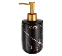 sourcing map 1Pcs 10 Oz Soap Dispenser Hand and Dish Soap Dispenser Detergent Lotion Dispenser with Pump for Kitchen decor Sink Bathroom Marble Pattern Matte Black