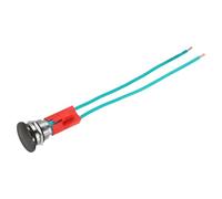 sourcing map 1PCS 10A 250V AC 19mm 3/4 Inch Latching Mushroom Head Push Button Switch Black 1NO Waterproof IP65 SPST with Socket Plug Domed Round 2 Welding Foot Switch