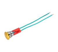 sourcing map 1PCS 10A 250V AC 19mm 3/4" Latching Mushroom Head Push Button Switch Gold 1NO Waterproof IP65 SPST with Socket Plug Domed Round 2 Welding Foot Switch