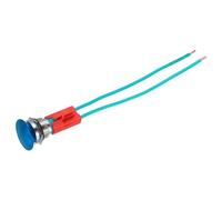 sourcing map 1PCS 10A 250V AC 19mm 3/4" Momentary Mushroom Head Push Button Switch Blue 1NO Waterproof IP65 SPST with Socket Plug Domed Round 2 Welding Foot Switch