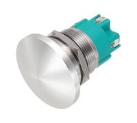 sourcing map 1PCS 10A 250V AC 22mm 7/8" Momentary Mushroom Head Push Button Switch Silver 2NO Waterproof IP65 SPST Installing Domed Round 4 Screw Foot Switch