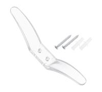 sourcing map 1Pcs 112x15mm Blind Cord Cleats, Blind String Safety Rope Plastic Holder, Window Cord Hooks with Screws for Curtains Sun Shades Ropes, Clear