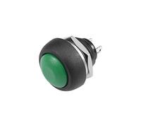 sourcing map 1Pcs,12mm Green Momentary Push Button Switch Round Flat Button SPST NO