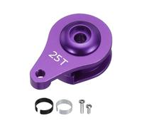 sourcing map 1pcs 25T Servo Horn Arm Adjustable 1 Hole High-Torque Aluminum Alloy Servo Arm for 1/10 RC Model Car Truck Robot Boat Airplane, Purple