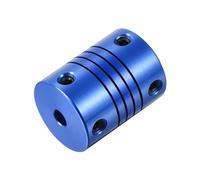 sourcing map 1Pcs 3mm to 3mm Aluminum Alloy Shaft Coupling L25xD19 Flexible Coupler with Screws Beam for 3D Printer CNC Machine DIY Encoders and Motors Shaft,Blue