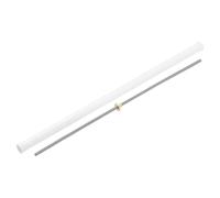 sourcing map 1Pcs 600mm Tr8x2 Lead Screw with Brass Nut (Acme Thread, 2mm Pitch, 1 Starts, 2mm Lead), 304 Stainless Steel Screw Bar Printer Upgrade Parts with Plastic Packaging Tube, Silver