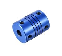 sourcing map 1Pcs 6mm to 8mm Aluminum Alloy Shaft Coupling L25xD19 Flexible Coupler with Screws Beam for 3D Printer CNC Machine DIY Encoders and Motors Shaft,Blue
