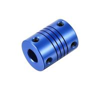 sourcing map 1Pcs 8mm to 8mm Aluminum Alloy Shaft Coupling L25xD19 Flexible Coupler with Screws Beam for 3D Printer CNC Machine DIY Encoders and Motors Shaft,Blue