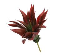 sourcing map 1Pcs Artificial Succulent Plants Fake Aloe Plant, 10 Inch Large Faux Succulents Unpotted Real Touch for DIY Home Wedding Garden Office Outdoor Floral Decoration, Green/Red Brown