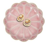 sourcing map 1Pcs Ceramics Jewelry Plate, Sunflower Shape Key Holder Bowl for Entryway Table Decor Small Ring Tray Dish Gift for Women Girlfriend, Pink